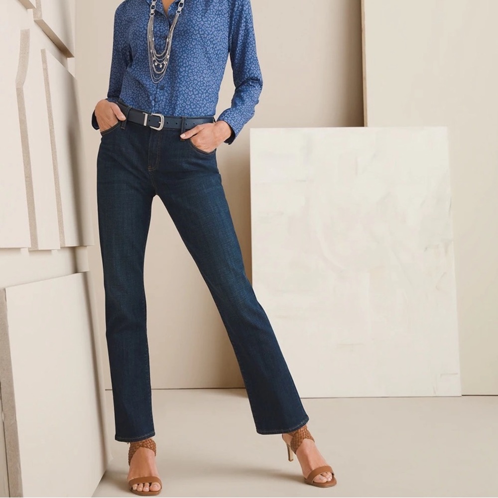 Chico’s So Slimming Straight Leg High Waist Jeans (B1)